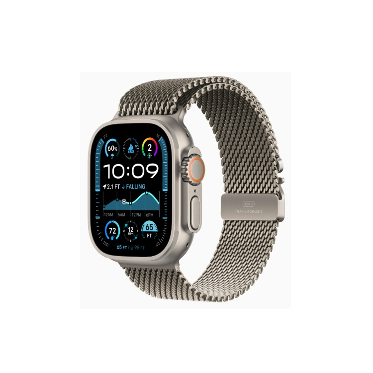 Apple Watch Ultra 2 49 �� Titanium Case, ���������/Natural Titanium Milanese Loop (2024)