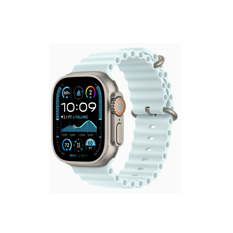 Apple Watch Ultra 2 49 �� Titanium Case, ���������/Ice Blue Ocean Band (2024)