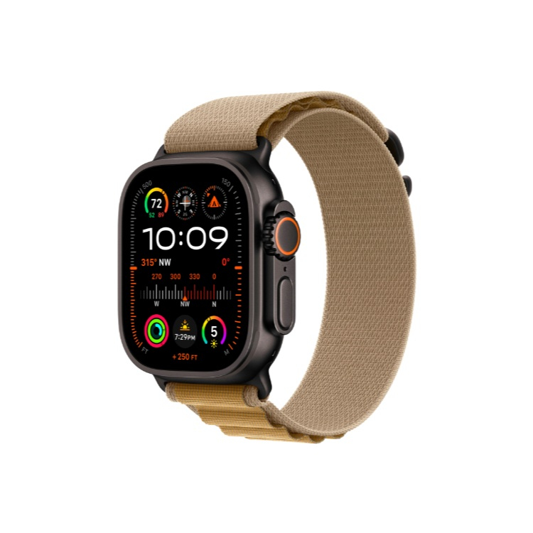 Apple Watch Ultra 2 49 �� Titanium Case, ������/Tan Alpine Loop (2024)